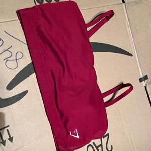 Gymshark bandeau bra maroon size medium
